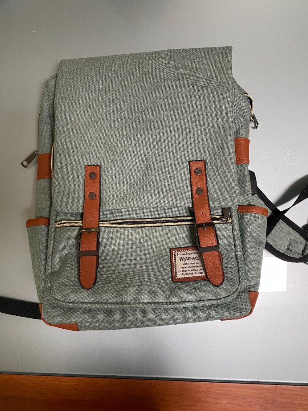 Mancio Vintage Laptop Backpack with USB Charging Port